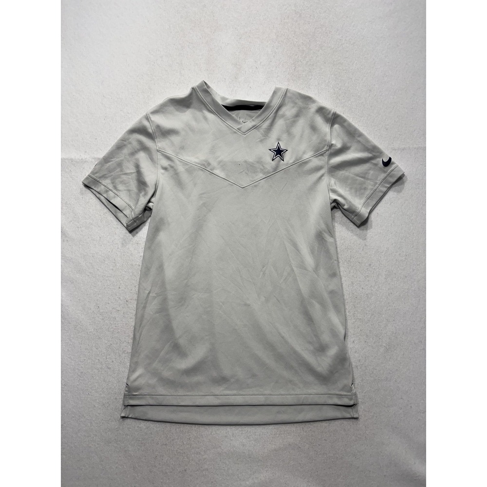 Dallas Cowboys Shirt Boys Medium Gray NFL Football Nike Dri Fit On Field Tee
